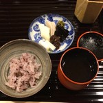 和ごころ 泉 - おこわ、香の物、赤だし