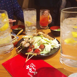 博多串焼き バッテンよかとぉ - ばってん名物ジャンレモ（ジャンボレモン）&トマトベーコン巻き&紫蘇長芋