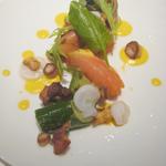 オルグイユ - タコ　賀茂産？キュウリとトマトとオリーヴオイルのソース