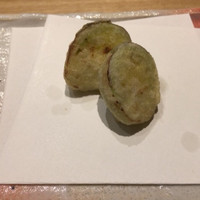 天麩羅 なか江 - 初めての芽キャベツ