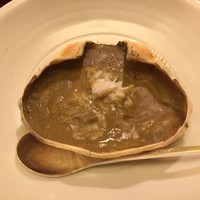 祇園 末友 - 間人蟹の甲羅味噌のスープ