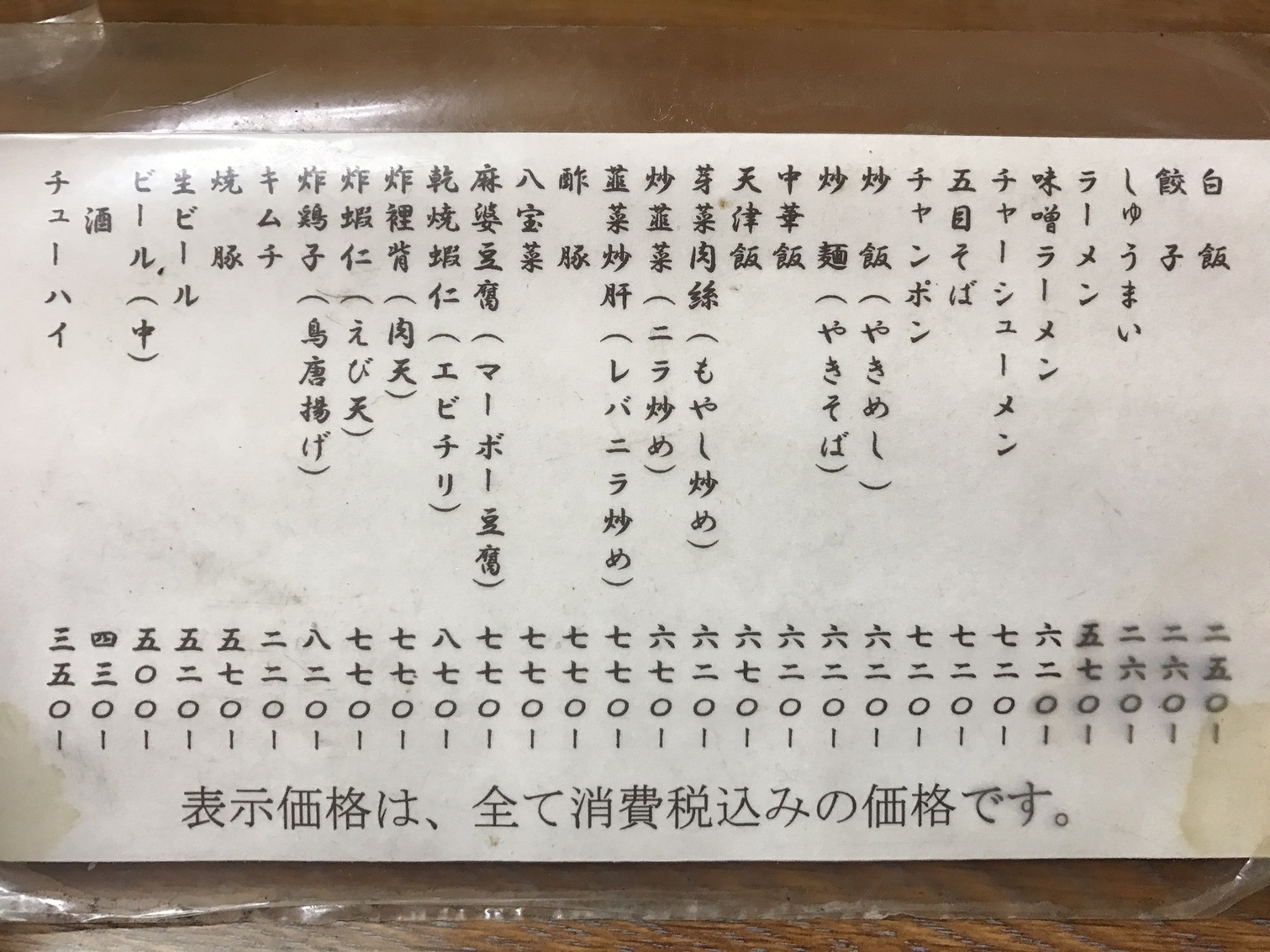 メニュー写真 : 珉珉 伝法店 （みんみん） - 千鳥橋/中華料理 | 食べログ