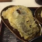 うどん 丸香 - 野菜天盛（なす天 + じゃがいも天 + かぼちゃ天）