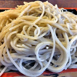 山よし - 「明太子と鮭のご飯ランチ（そば大盛り）」の蕎麦