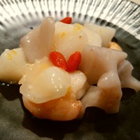 礼華　青鸞居 - 白い根菜と海老の塩炒め　柚子風味
