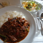 カフェ アルジ - 茄子と挽肉のキーマカレー