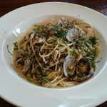 イタリア食堂amico - つぶ貝と小エビの岩のりバターソース