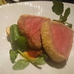 京松蘭はなれ - 広島県産　フィレカツ　ソースは五島列島産のフレッシュトマトのソース