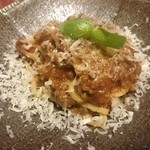 京松蘭はなれ - 和牛ミンチのボロネーゼ　麺はパスタではなく五島うどん