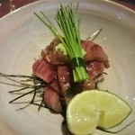 京松蘭はなれ - 北海道産　ミスジ　 酢めしで鮨仕立て