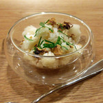 ラ・トラース - 6】デザート：王林のソルベ くるみ ミント(2016.12月)