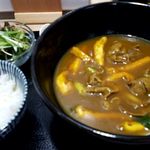 味味香 - 牛肉とお揚げのカレーうどん定食