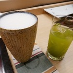 蔵六鮨 三七味 - 【ビールと緑茶で乾杯！】2016/12