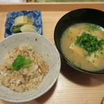 車力門 ちゃわんぶ - 28年12月　明石鯛飯、京揚げ味噌汁