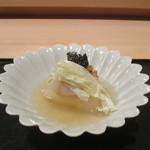 炭火割烹 いふき - 河豚の白子炙りと丸大根の煮物