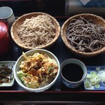 Kanouya - 合盛りそば＋かき揚げ丼(ランチ)