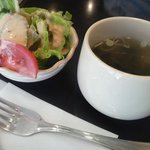 コーヒーハウス　雅 - セットのサラダとスープ
