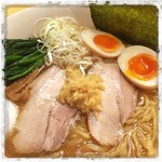 美空 - 味玉生姜らーめん 中、ほうれん草。