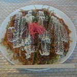 Hiroshima Fuu Okonomiyaki Kyabetsuya - (L) 野菜大盛･玉子･そば1玉(1.5人前) 750円＋マヨネーズ20円