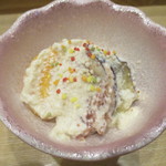 小料理 すず乃 - 柿と無花果の白和え