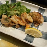 鉄板料理勝屋 - 鳥の皮焼き
