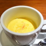 前芝料理店 - バターナッツの冷製ポタージュ、ずわい蟹、だだちゃ豆