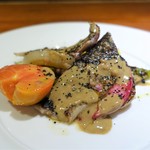 前芝料理店 - 炭火で炙った秋刀魚マリネサラダ仕立て