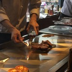 博多みやちく - いよいよフランベ