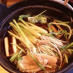 山形蕎麦と串揚げのお店 焔蔵 - 鴨セリ板そば