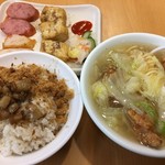 尚芳土魠魚羹 - 料理写真:土魠魚羹(小)と肉燥飯のセット(110NT$≒403円)
