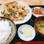 すすき食堂 - ピリ辛野菜炒め定食  700円