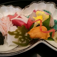 正月屋吉兆 新宿伊勢丹 - お造り、美味しい。苦手なウニもこちらのお店のものなら美味しくいただけます