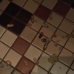 Long Bar - 床にはLong Barお約束の落花生の殻