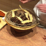 米増 - 味噌漬け、焼いてます〜♪