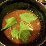 鴨蕎麦 尖 - 鴨汁。