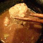 鴨蕎麦 尖 - 鴨つみれ。