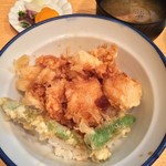 てんぷら黒川 - セットのかき揚げ丼