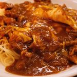 BeBe - お店の一番人気！カレリアン（680円）大辛（目玉焼、ナチュラルチーズ、ポーク入り）