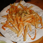 平成大衆酒場　やきとん　じゃんじゃん - ケチャップかと思ったら明太ソースでした。