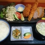 Awano Ya - ミックスフライ定食 1026円