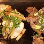 Okonomiyaki Teppanyaki Jussen - タン焼きとホソの塩焼き