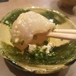 鮨処 多田 - 造り　カワハギ肝和え　リフト