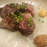 鮨処 多田 - 焼物　まぐろほほ肉の炙り