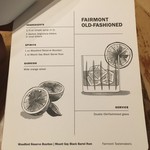 Fairmont Lounge - カクテルメニューもわかりやすい♪