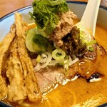 雨は、やさしく - 味噌／トッピング～青じそ,白肝ペースト,昆布の出し殻,葱,ごぼう天,チャーシュー【Jan.2017】