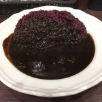 風我亭 - 「黒の開港ビーフカレー(辛口)」780円+大盛200円。