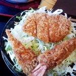 ガツめしと旨い鮨の店　ひらの - 海老、ヒレかつ丼700円