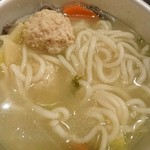 給食当番 - ソフト麺投入