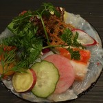 北海たこと平目のカルパッチョ