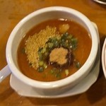 麺の極 はなみち - 辛濃味噌つけ麺（つけ汁・アップ）